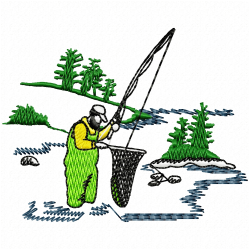 Fishing Embroidery Design 2 Fishing Embroidery Design 2